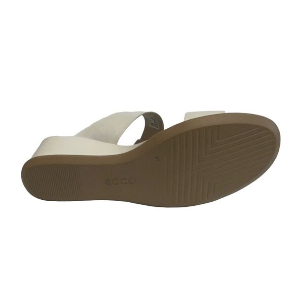 Ecco Shape 35 Wedge Sandal Wms Size 41 (US 10-10.5) Bright White Leather 250103 - Picture 8 of 10